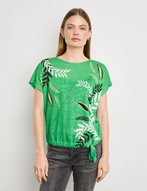 Legeres Shirt mit Saum-Tunnelzug