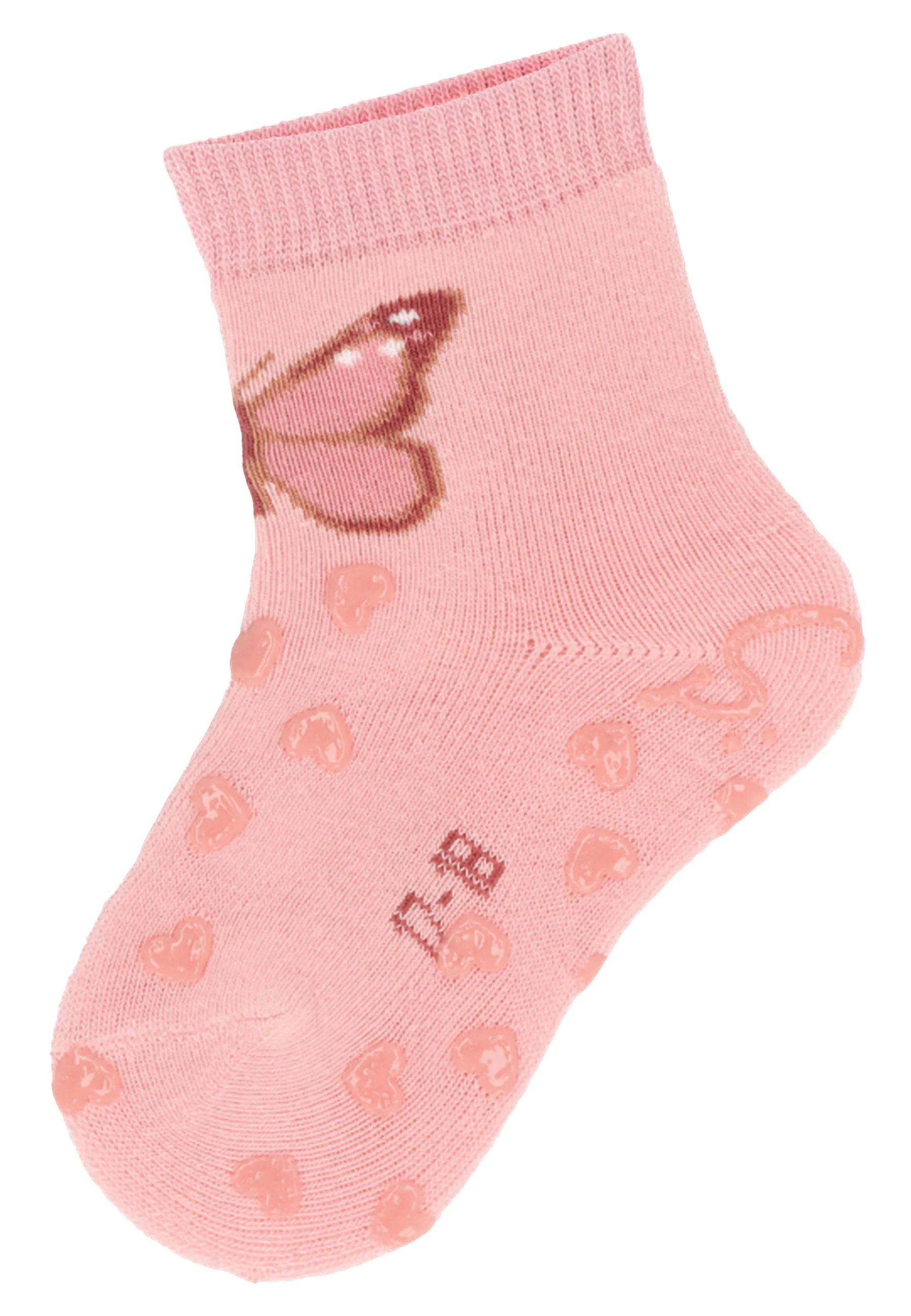 ABS Krabbelsocken im 2er Pack mit Motiv Schmetterling