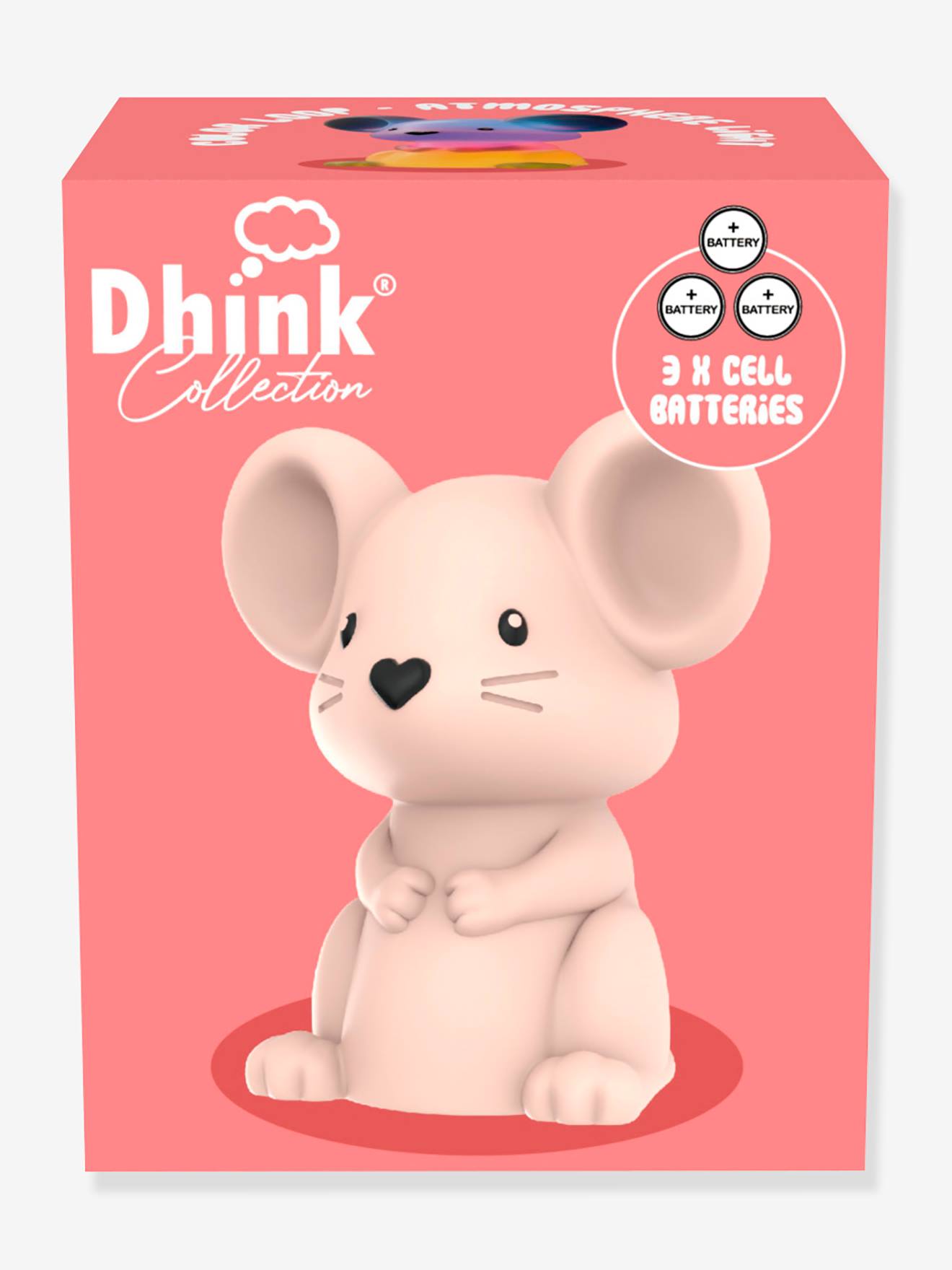 Kleines Kinderzimmer Ratten-Nachtlicht DHINK - rosa