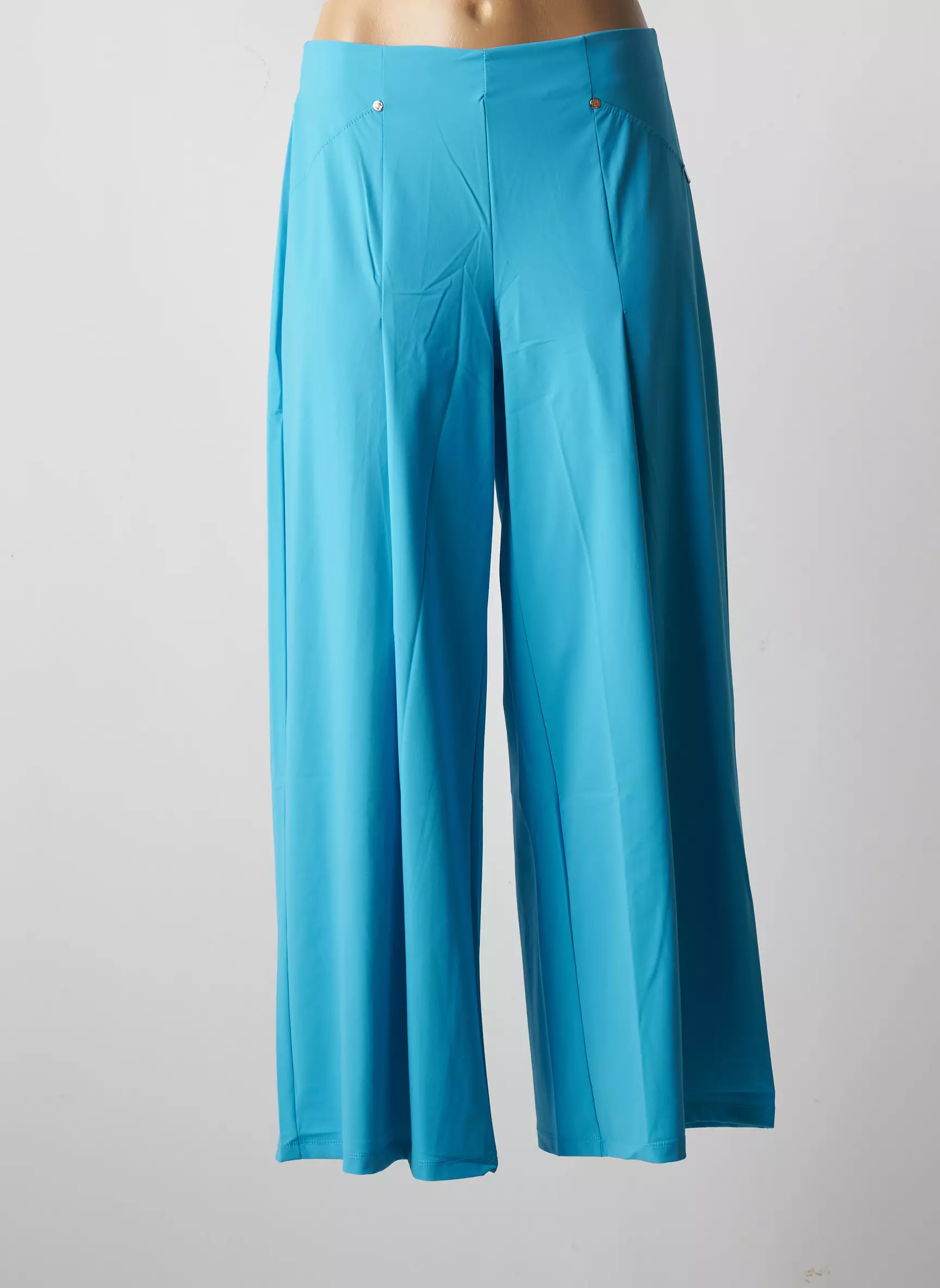 Maloka Pantalons Larges Femme couleur bleu