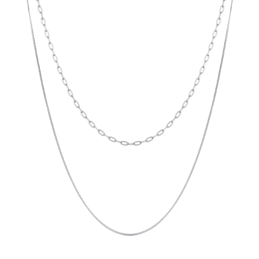 Elli Elli Collier Couche femme de base tendance en argent sterling 925 collier