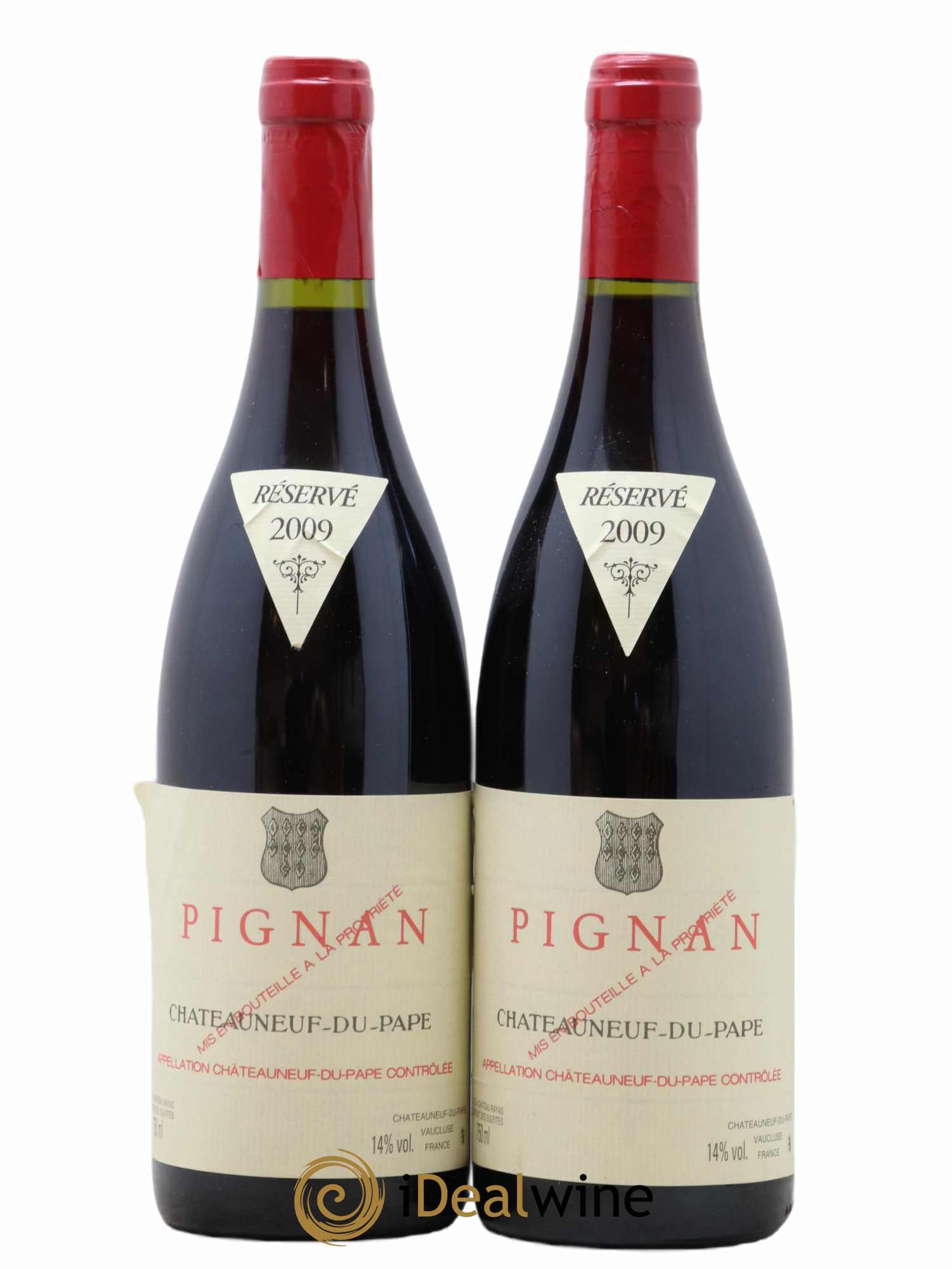 Châteauneuf-du-Pape Pignan Emmanuel Reynaud  2009 - Lot de 2 Bouteilles