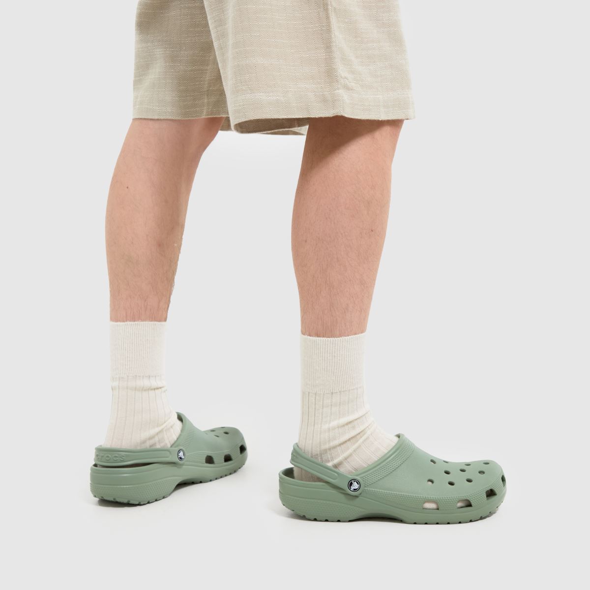 Crocs klasszikus klumpa szandál zöld színben