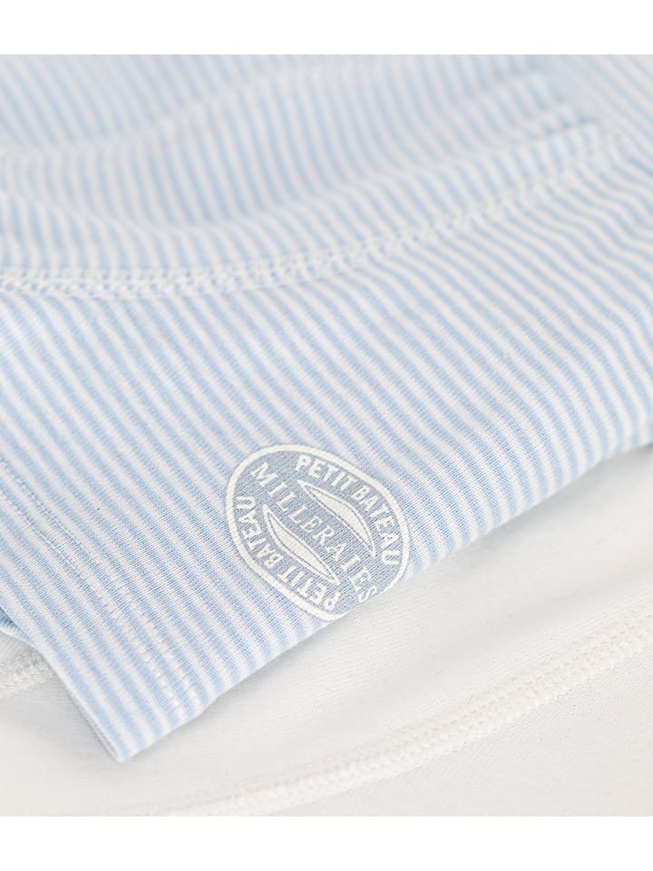 PETIT BATEAU 2er-Set: Boxershorts in Hellblau/ Weiß günstig kaufen