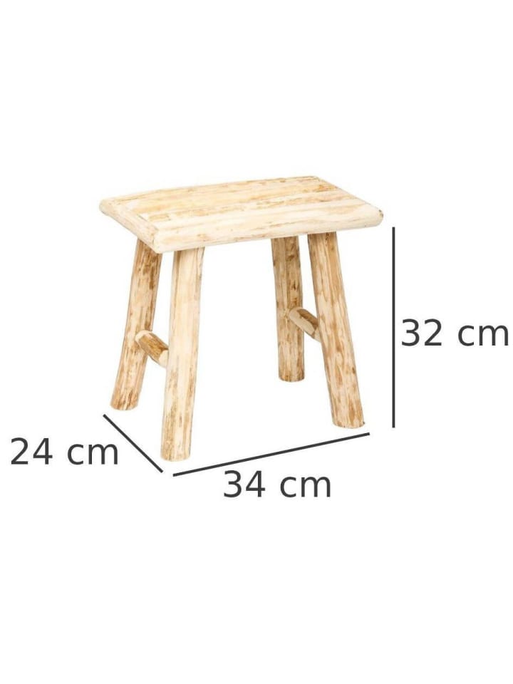 Atmosphera Créateur d'intérieur Holzhocker in beige günstig kaufen onesize