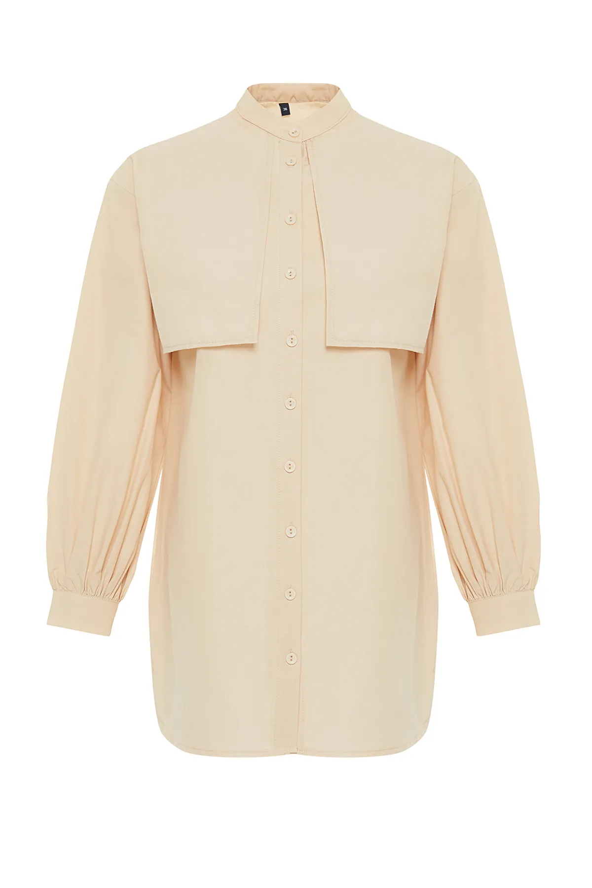 Trendyol Modest  Hemd aus gewebter Baumwolle in Stein TCTSS23TG00030