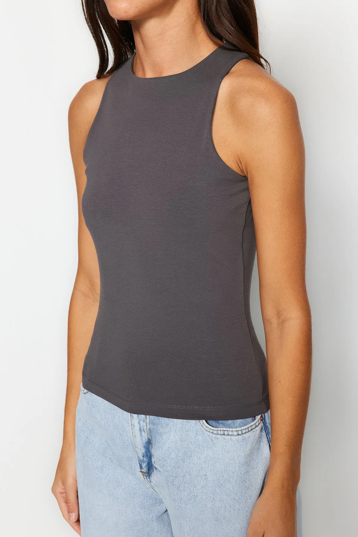 Trendyol Collection  Unterhemd - Grau - Slim Fit