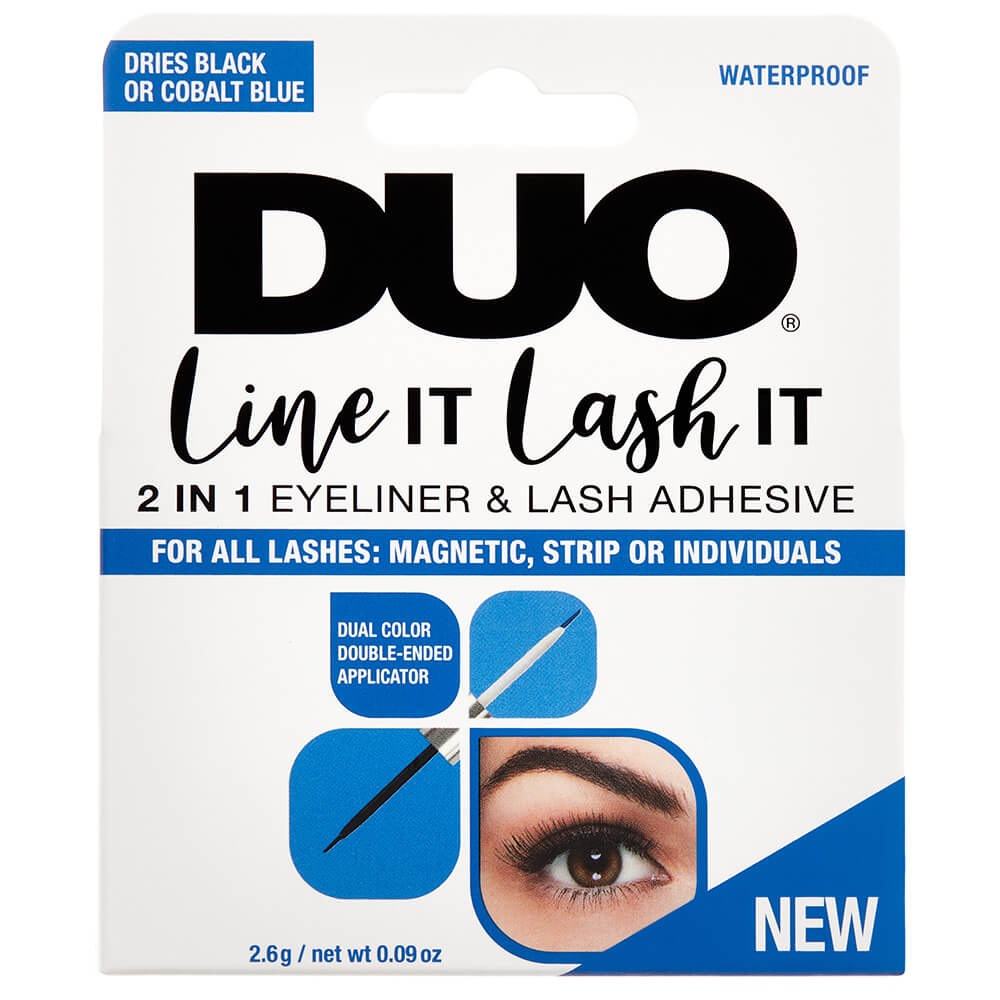 Ardell Duo Line It Lash It  colle/feutre 2 in 1 bicolore noir et bleu marine 5,2g 2 en 1 : Eyeliner bicolore et adhésif pour franges de faux-cils