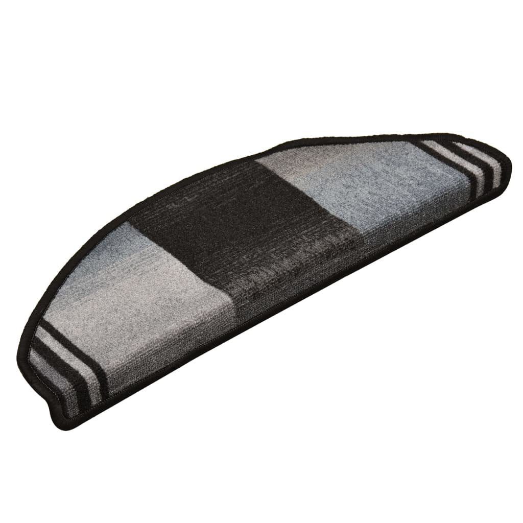 Stufenmatte Stufenmatten Selbstklebend 10 Stk 65x21x4 cm Schwarz Grau, vidaXL, Andere
