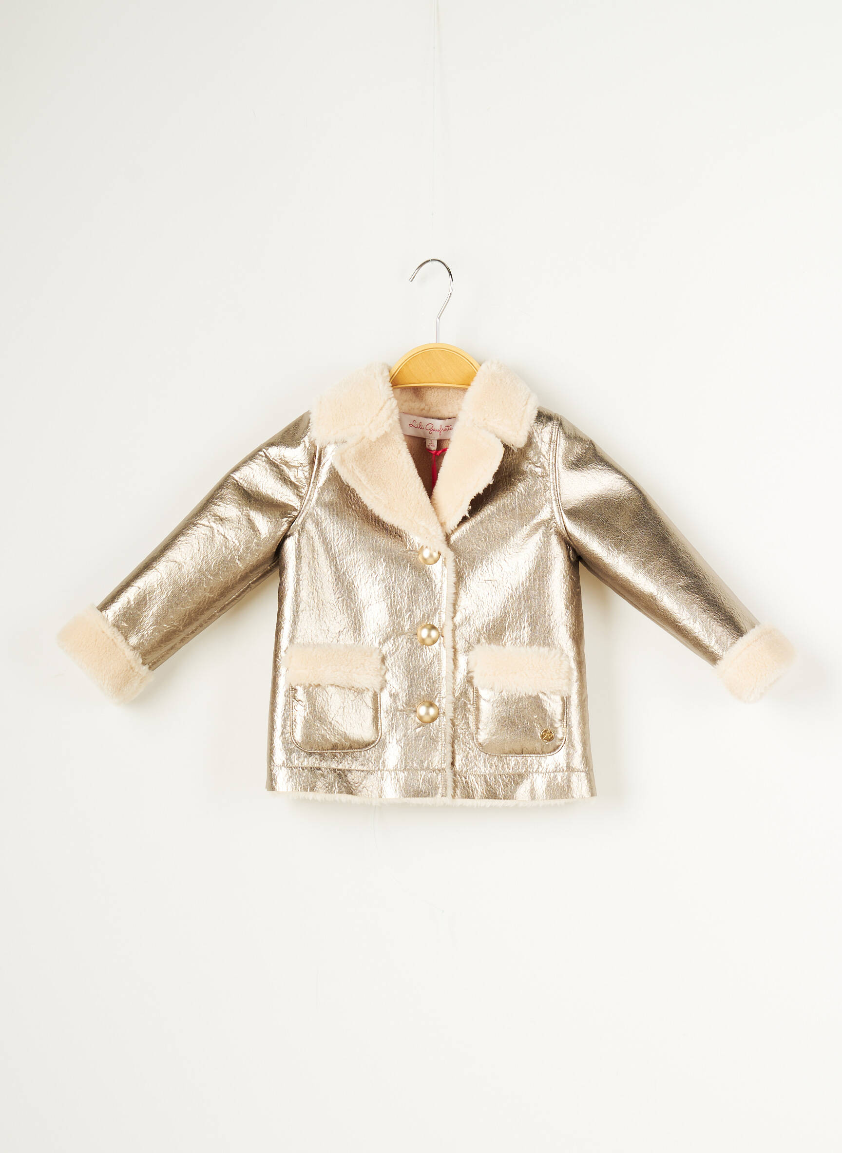 Lili Gaufrette Vestecuir Fille couleur jaune