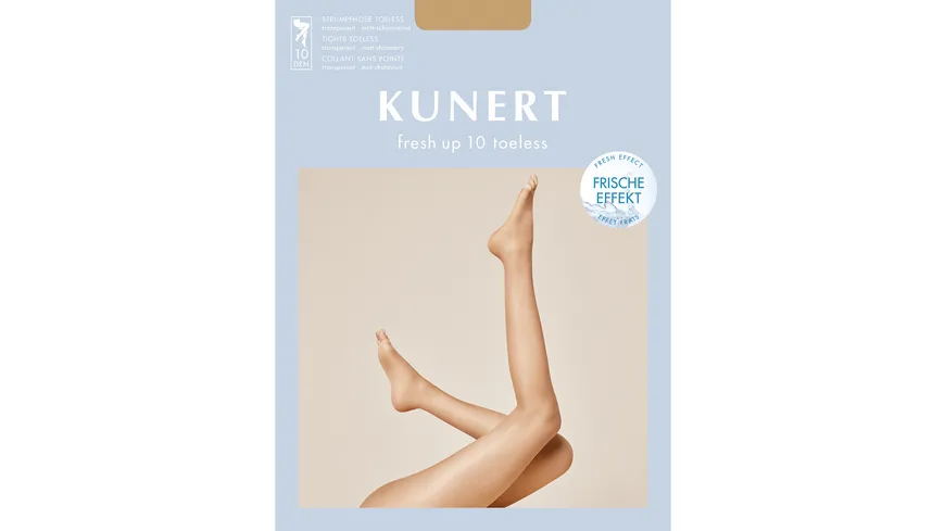 KUNERT Damen Feinstrumpfhose zehenfrei mit Frische-Kick Candy