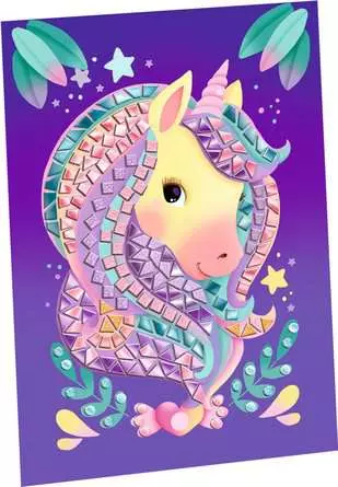 Mosaik Einhorn - Bastelset für Kinder ab 7 Jahren