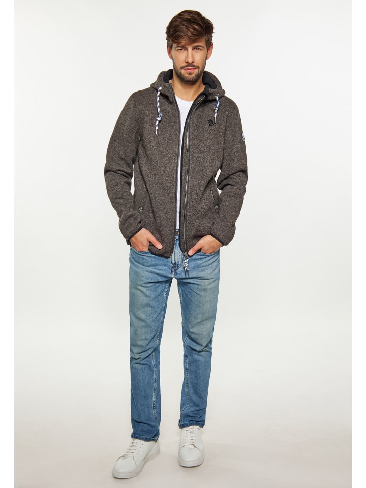 Schmuddelwedda Strickfleeceblouson in Grau Melange günstig kaufen