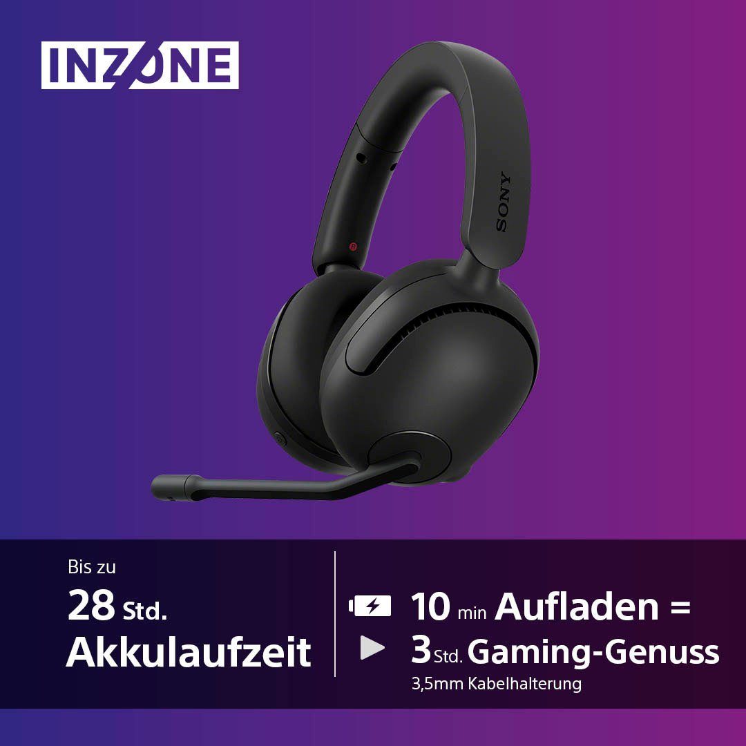 Sony INZONE H5 Gaming-Headset (Rauschunterdrückung, Bluetooth, 360 SpatialSound, 28Std Akkulaufzeit, geringe Latenz, Mic mit AI)