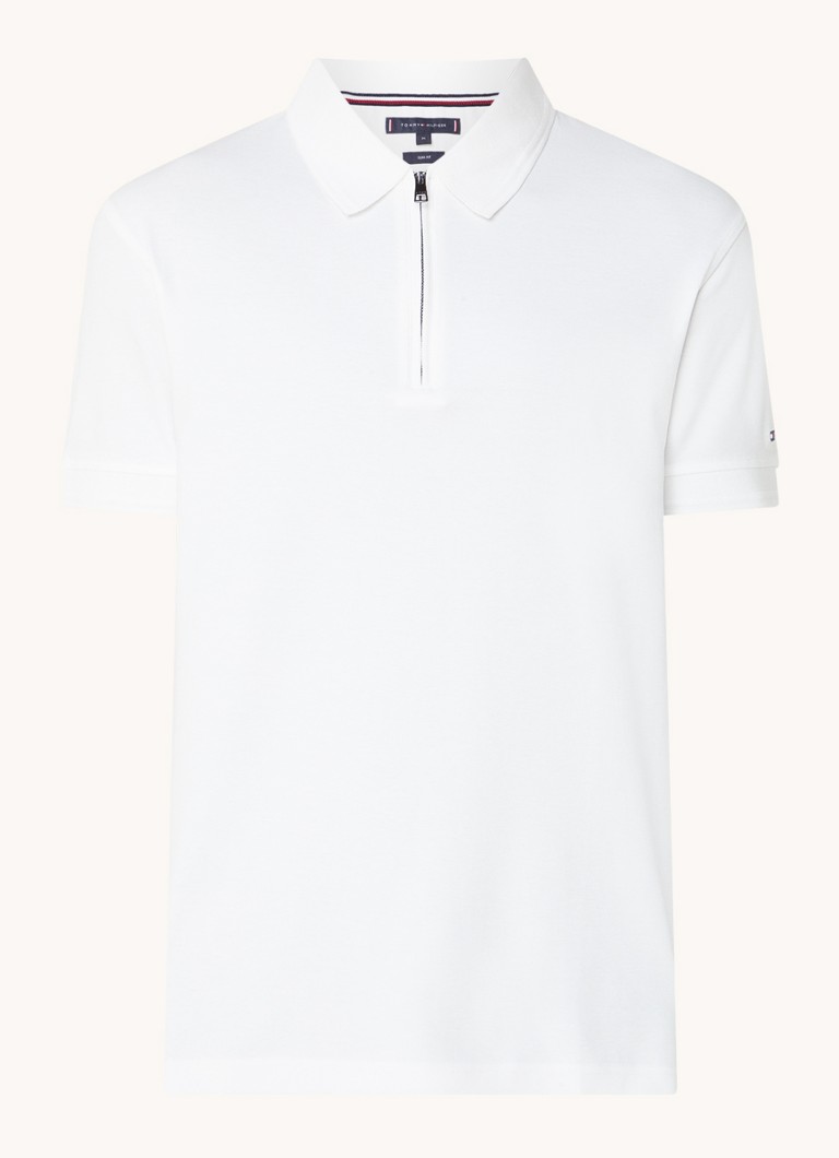 Tommy Hilfiger polo majica regularnog kroja s patentnim zatvaračem do pola i logotipom