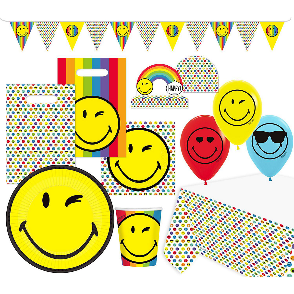 Partyset Smileyworld 63-tgl.