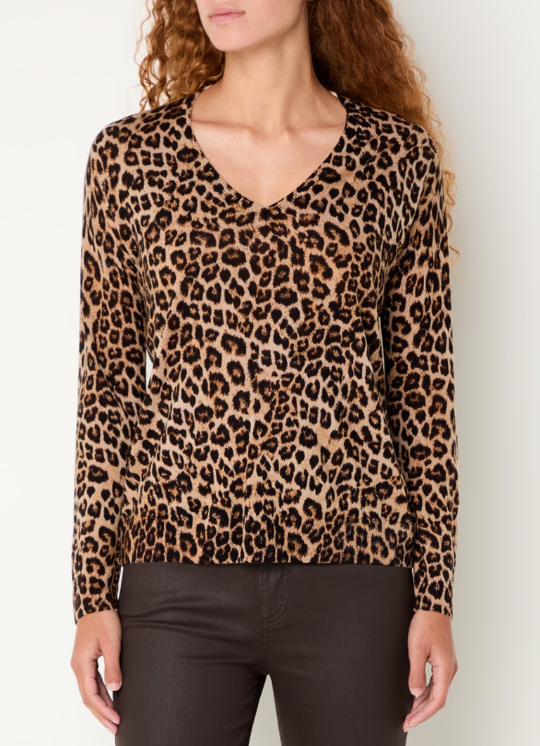 Maglione in lana pregiata con stampa leopardata Jinene di Gerard Darel
