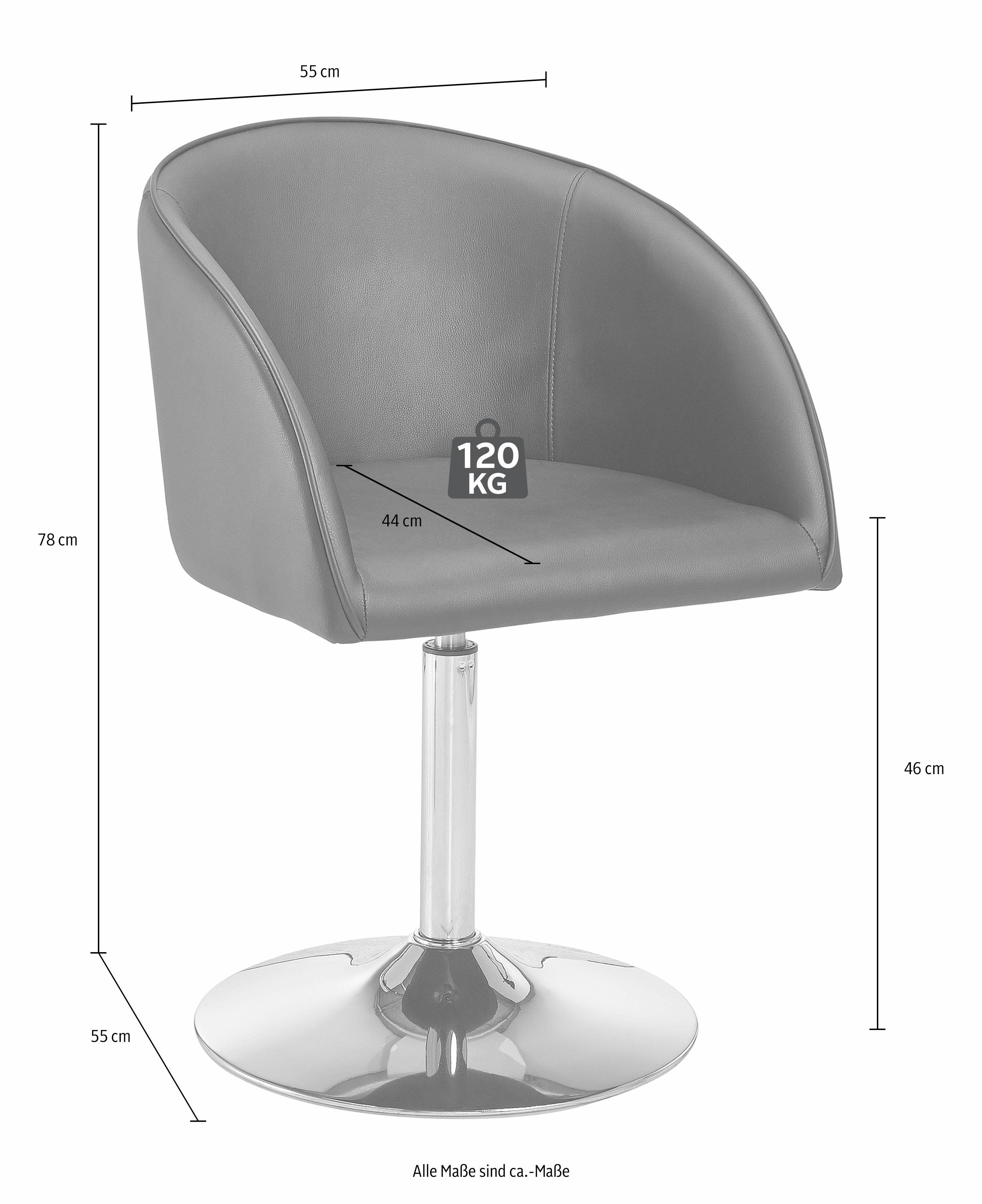 INOSIGN Esszimmersessel Wales, (2 Stück), Bezug in Kunstleder, verchromtes Metallgestell