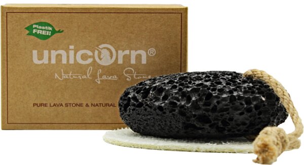 unicorn Lava-Bimsstein mit Luffa-Ablage Hornhautentferner