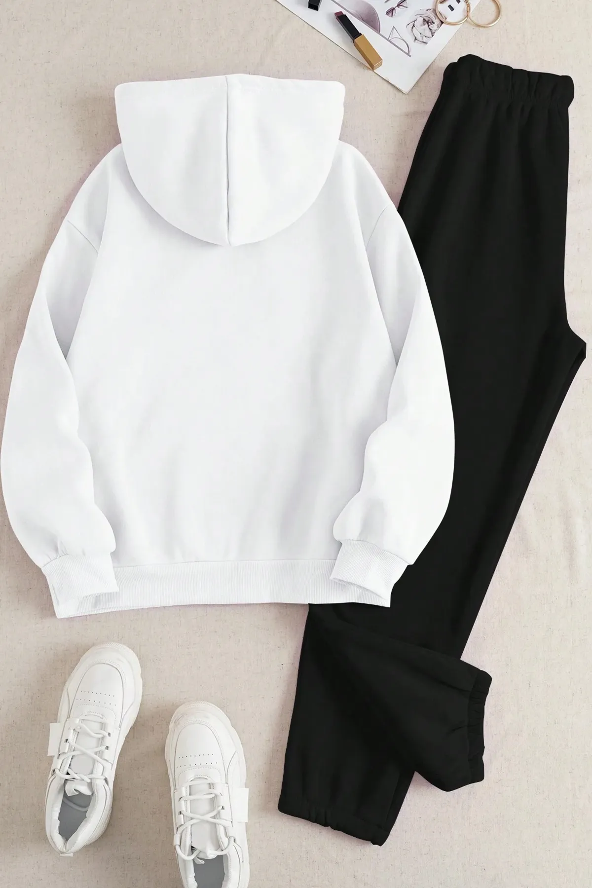 uyguntarz  Sport-Sweatsuit Set - Weiß - Regular Fit