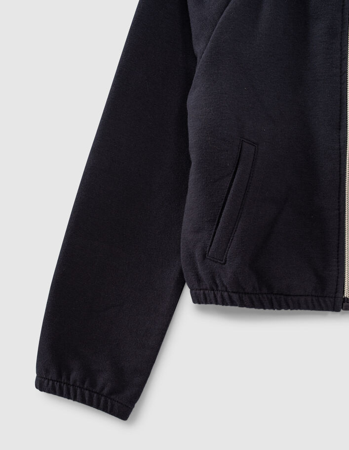 Cardigan marine à col élastiqué fille