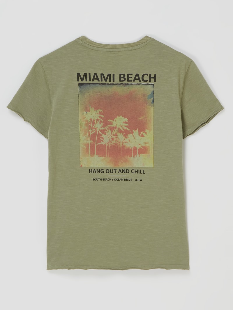 T-Shirt aus Baumwolle in lindgrün