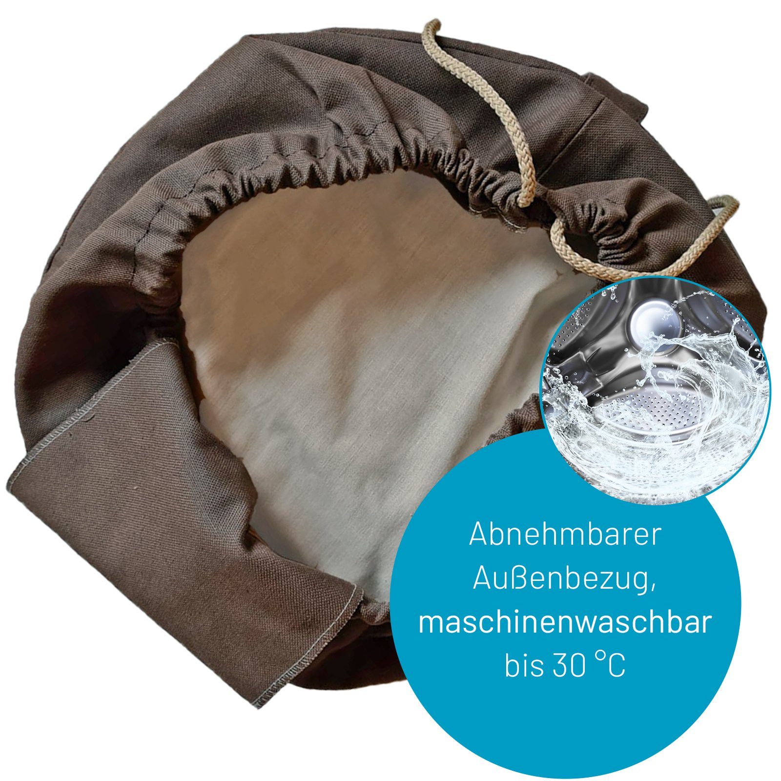 RelaxXL Yogakissen RAYA, Meditationkissen 30x15cm Buchweizenfüllung