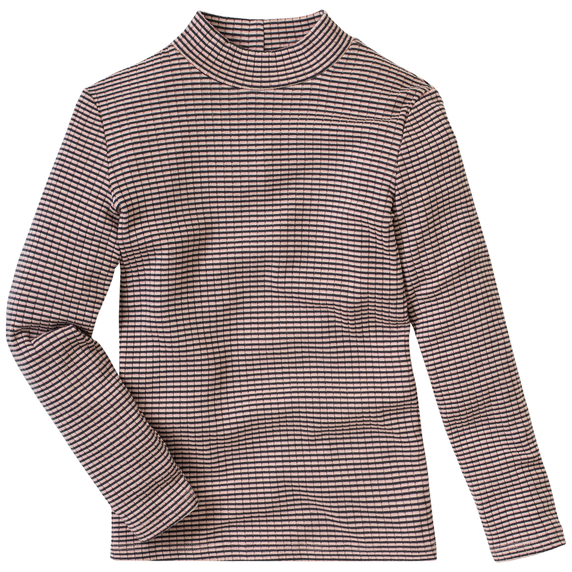 Mädchen Langarmshirt mit Rippstruktur