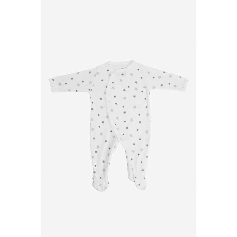 Pyjama bébé été Jersey Coton Bio motifs étoiles grises