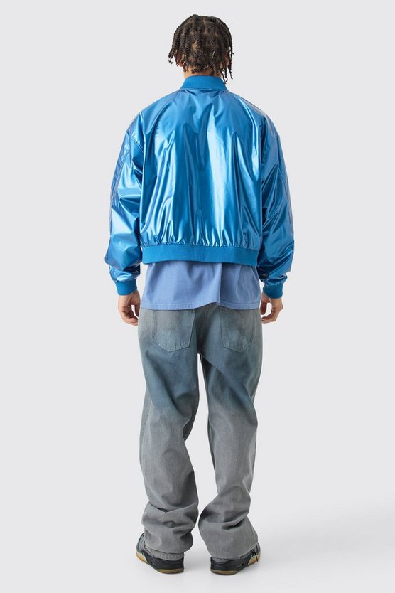 Kastige Metallic Ma1 Bomberjacke