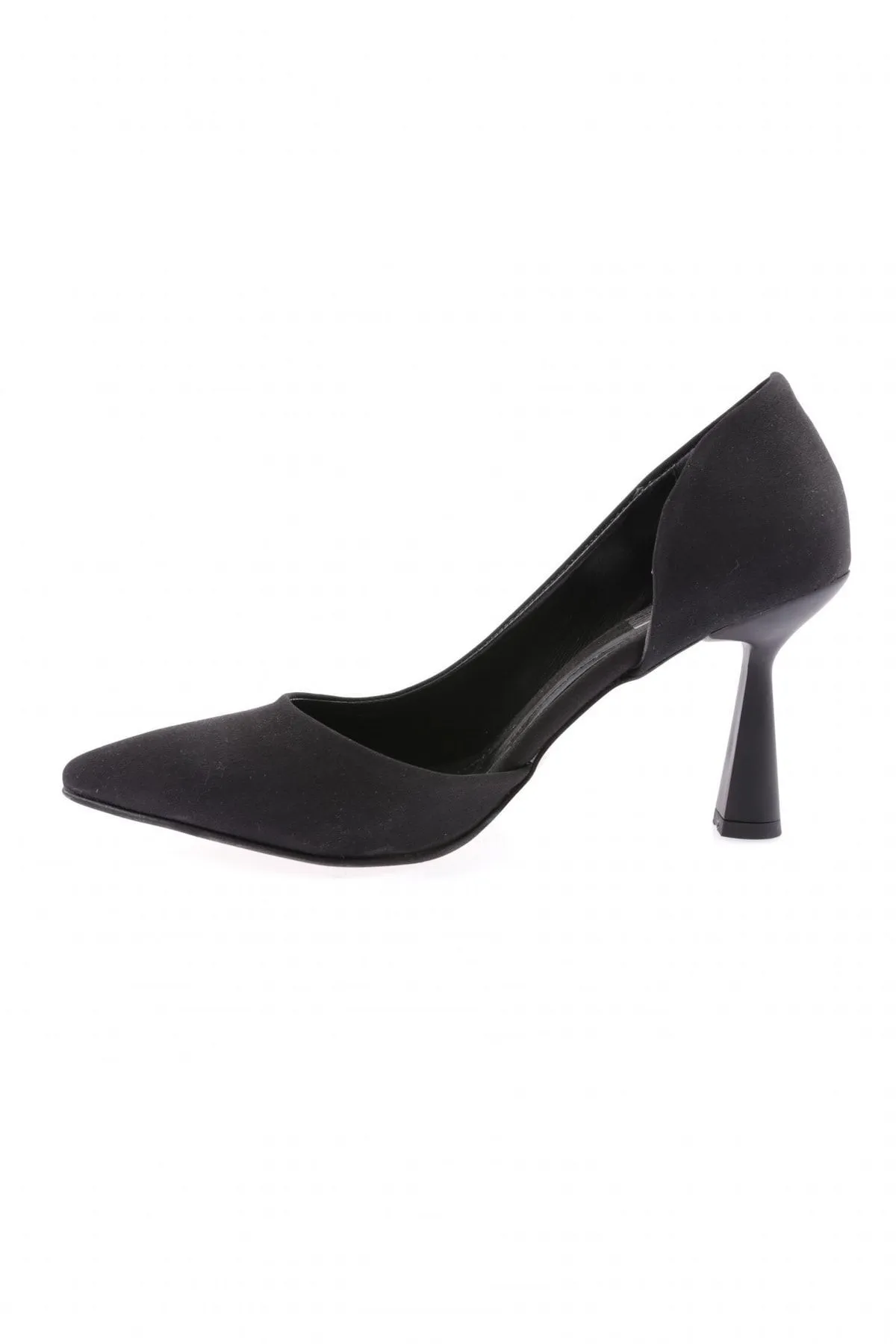 DGN  Schwarze Scuba-Schuhe für Damen mit dünnem Absatz - 1300-23y, spitze Zehenpartie