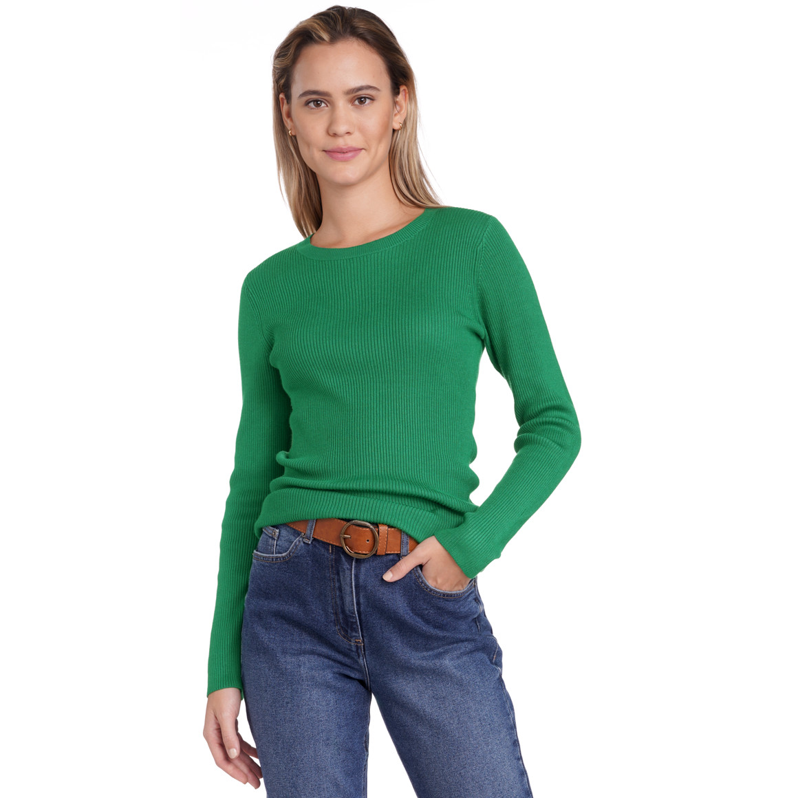 Damen Pullover aus Rippstrick