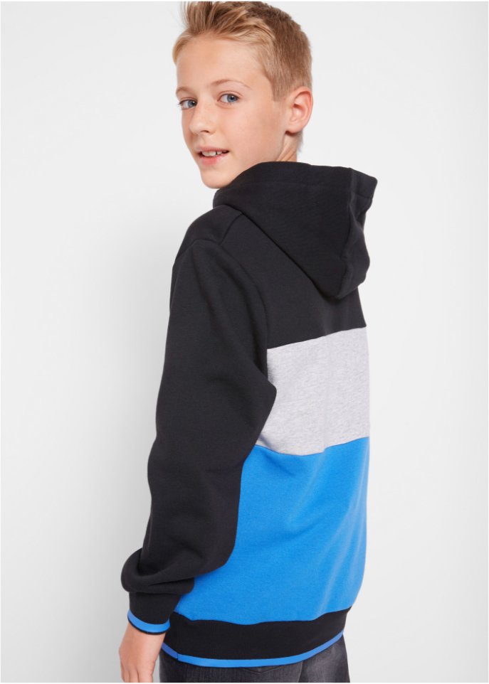 Jungen Kapuzensweatshirt im Colourblock