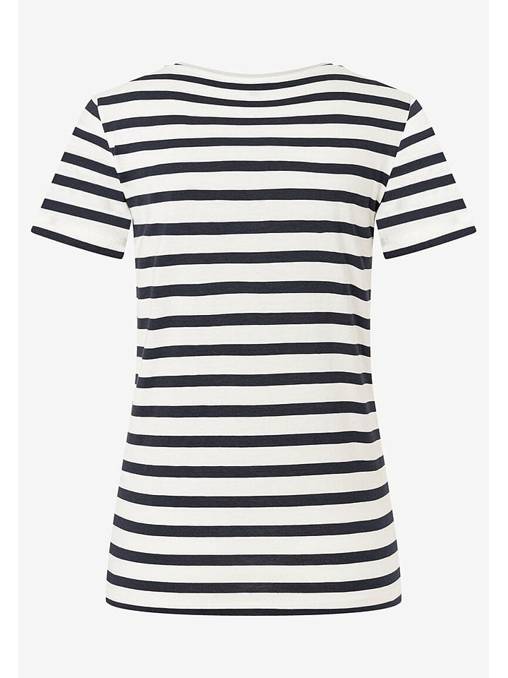 More & More Shirt in Dunkelblau/ Weiß günstig kaufen