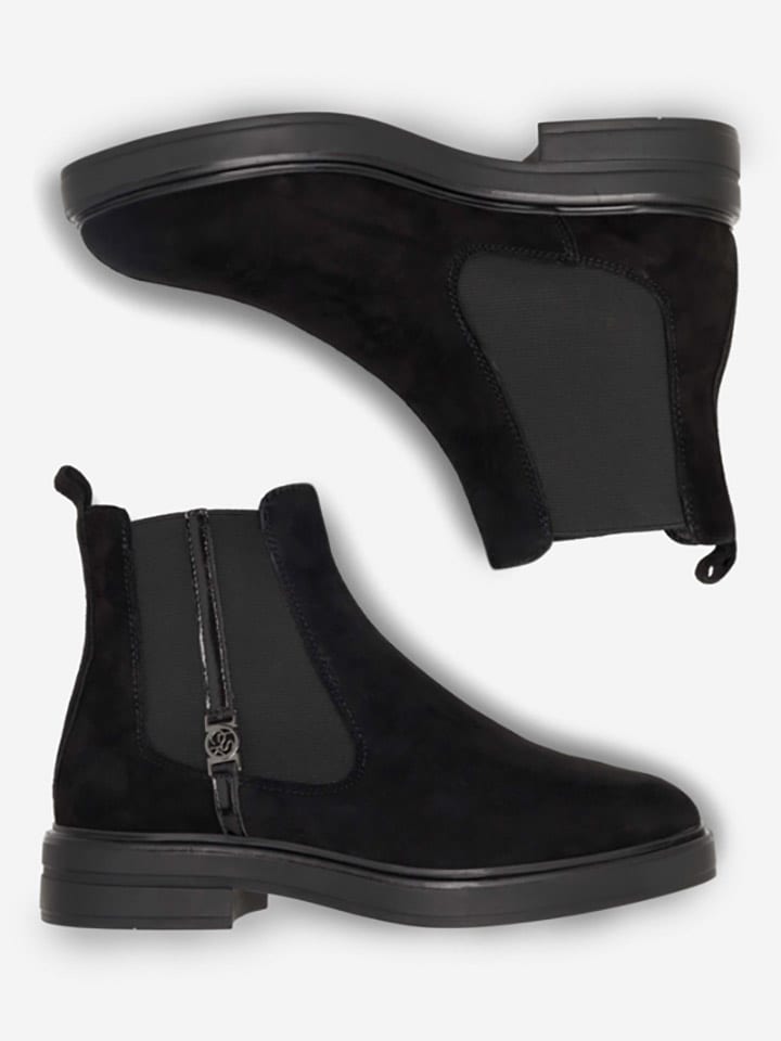 Lasocki Leder-Chelsea-Boots in Schwarz günstig kaufen