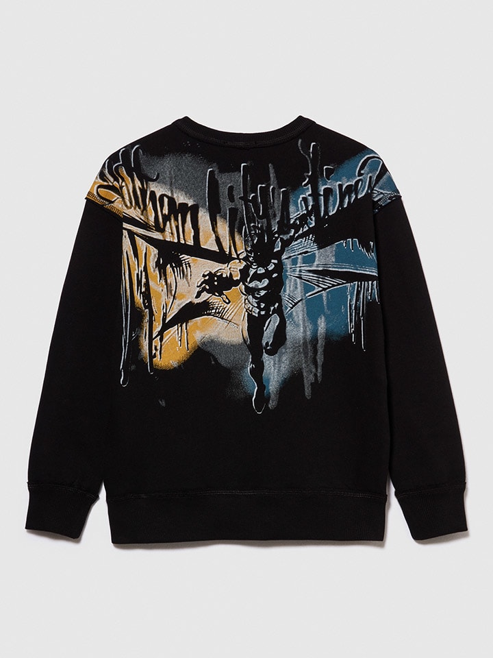 Sisley Sweatshirt in Schwarz/ Bunt günstig kaufen
