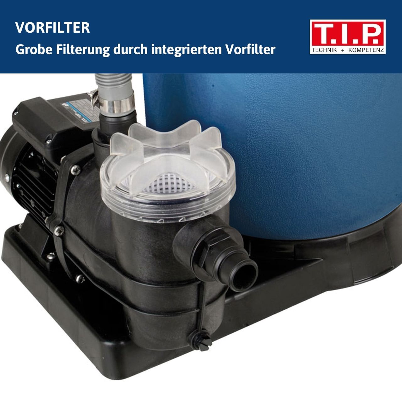 T.I.P. T.I.P. SPF 250 F Poolfilteranlage, Durchfluss max.: 6.000 l/h, Leistung: 400 W
