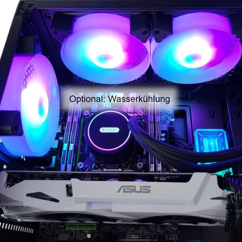 PC Store NCA Gaming PC Mirror 4GHz Intel i7 NVIDIA GTX und RTX Grafikkarten Windows Gaming-PC (Intel Intel i7, NVIDIA GTX 750 / GTX 1660 SUPER / RTX 4060, 8GB RAM 240GB SSD ohne HDD GB RAM, RGB Lüfter mit Controller, WLAN Stick)