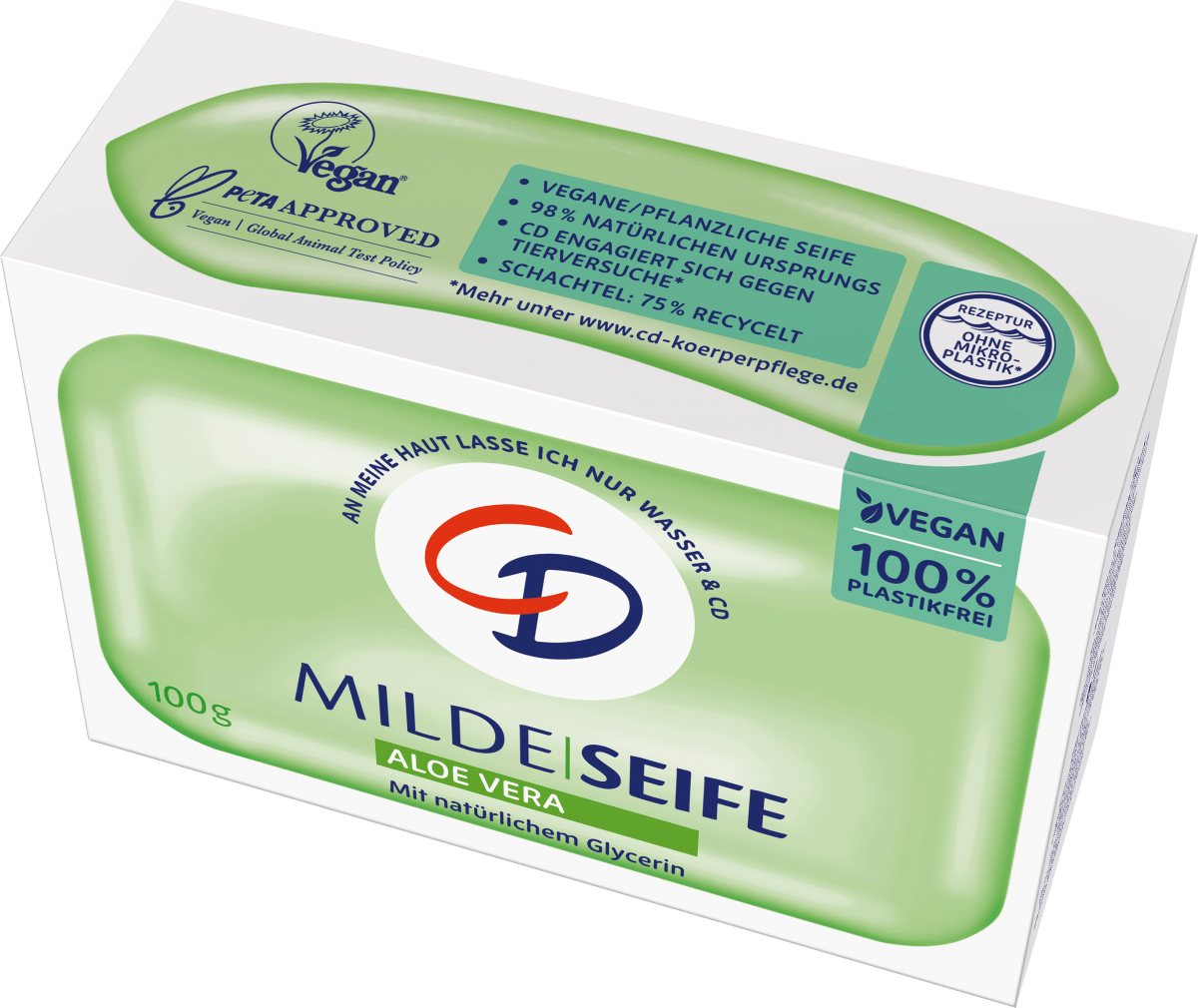mildes Seifenstück mit Aloe Vera, 100 g