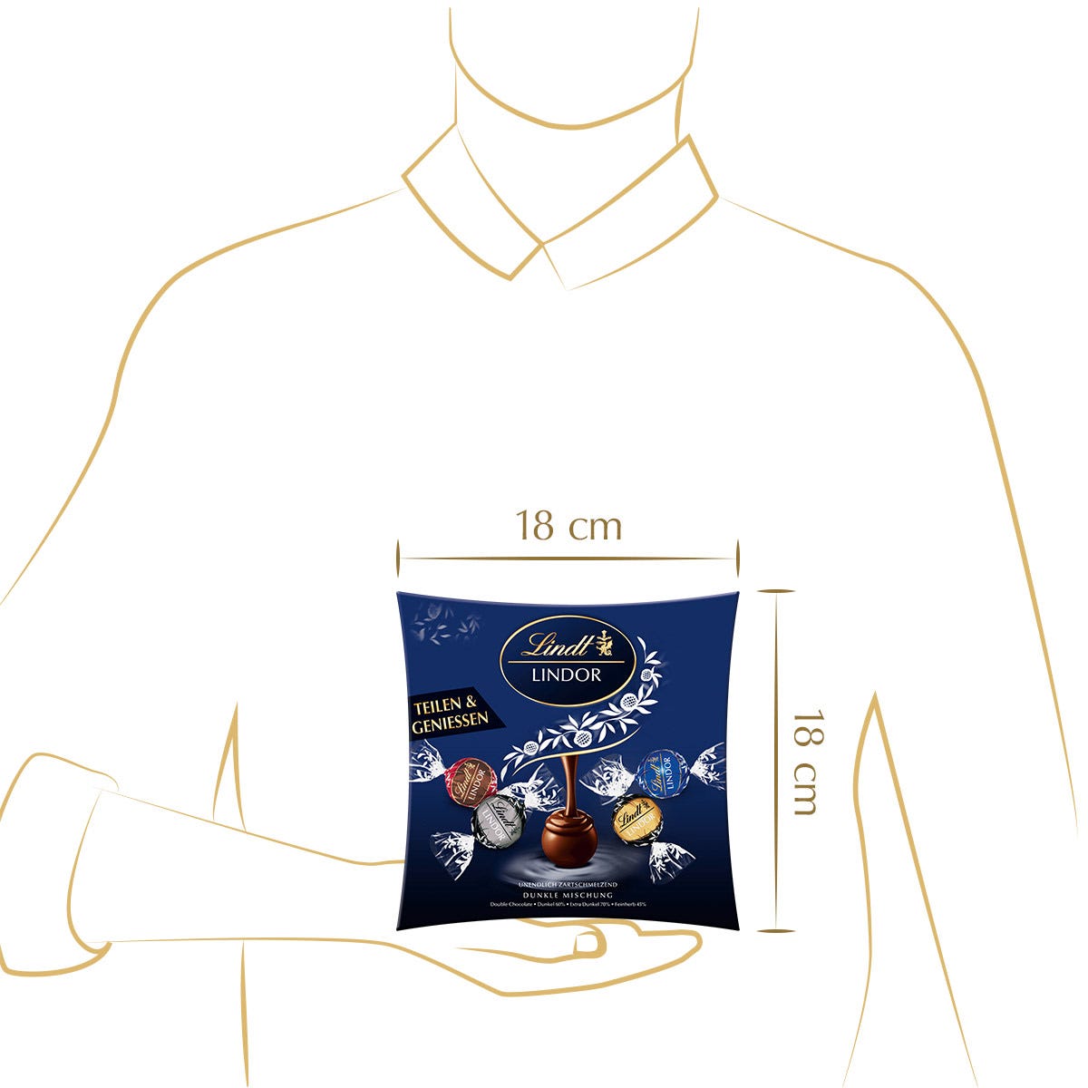 LINDOR Sharing Dunkle Mischung, 249g