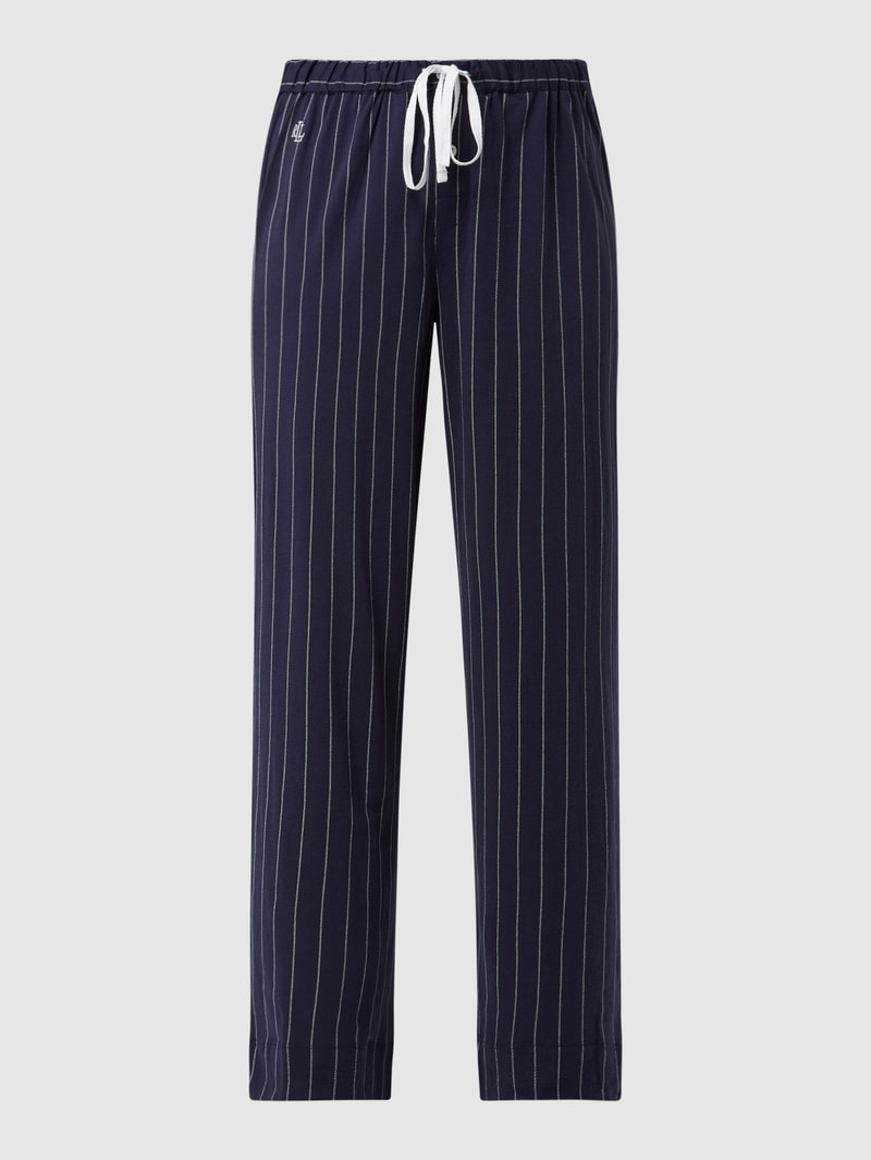 Pyjamahose mit Streifenmuster in dunkelblau