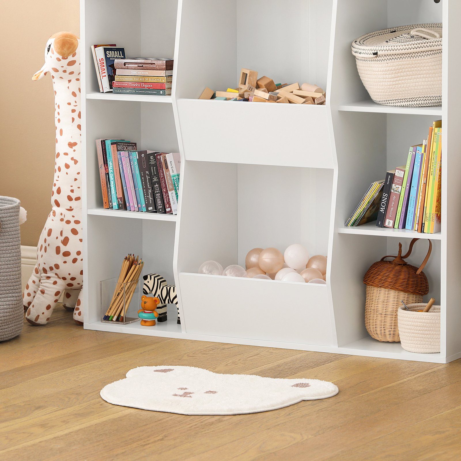 SoBuy Bücherregal KMB55, für Kinder Kinderregal Aufbewahrungsregal Spielzeugregal Standregal