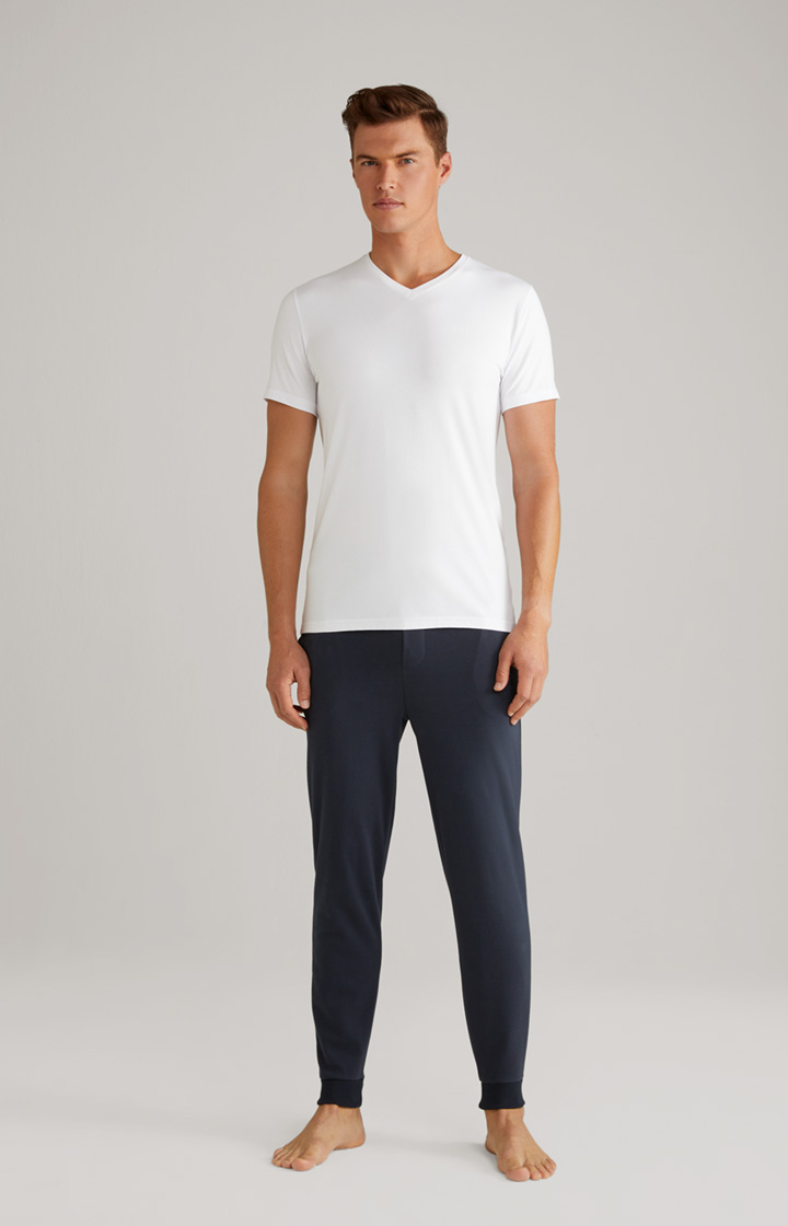 2er-Pack Modal-Baumwoll-Stretch T-Shirts in Weiss