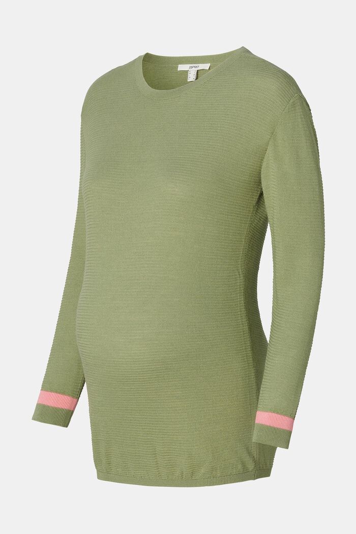 Strukturierter Pullover mit Streifendetails