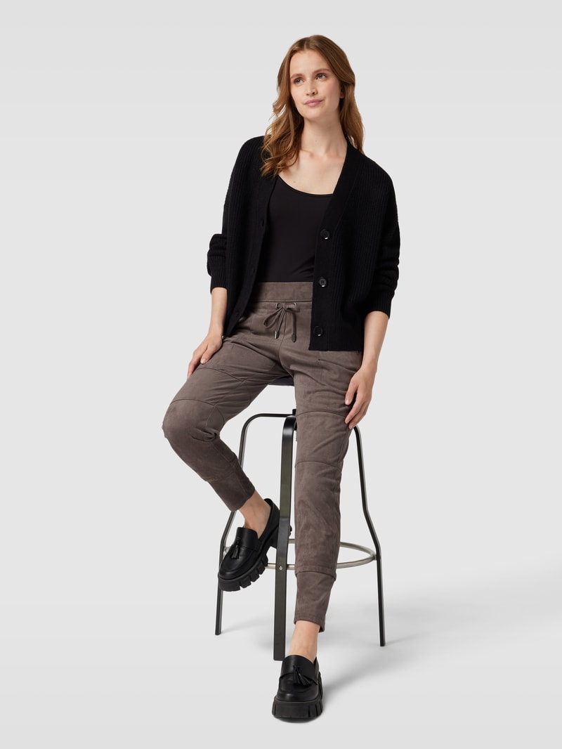Hose in Leder-Optik Modell 'CANDICE' in taupe