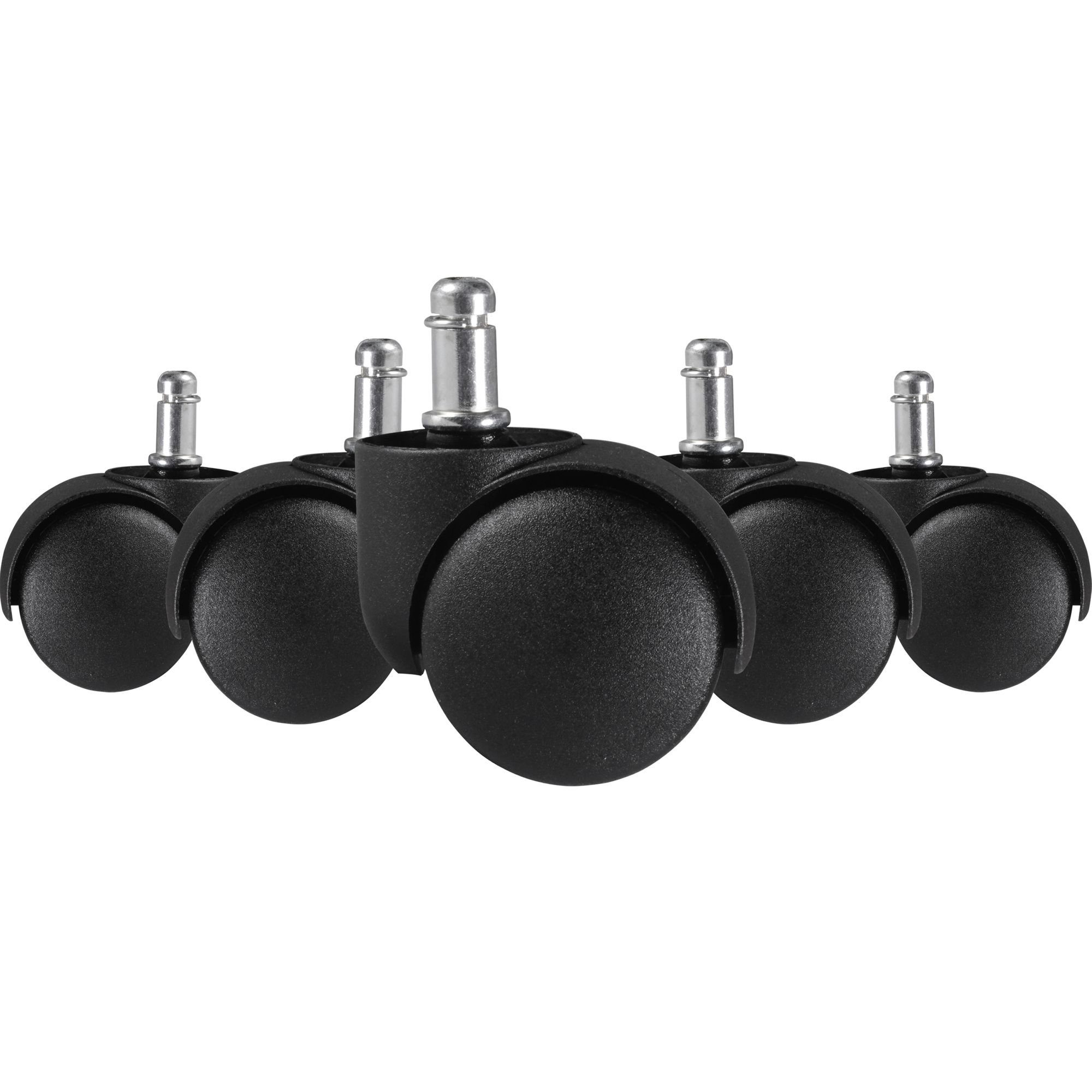 KADIMA DESIGN Stuhlrolle Premium Teppichbodenrollen für Bürostühle, 5er Set, Schwarz