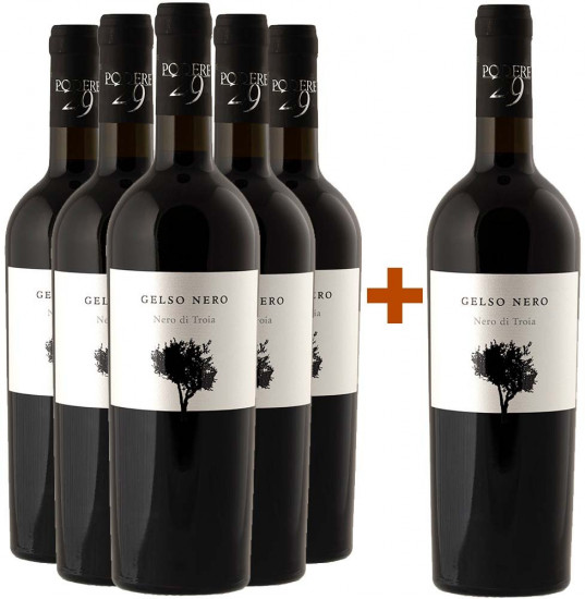 5+1 Paket Gelso Nero Nero di Troia IGP trocken Bio - Podere 29