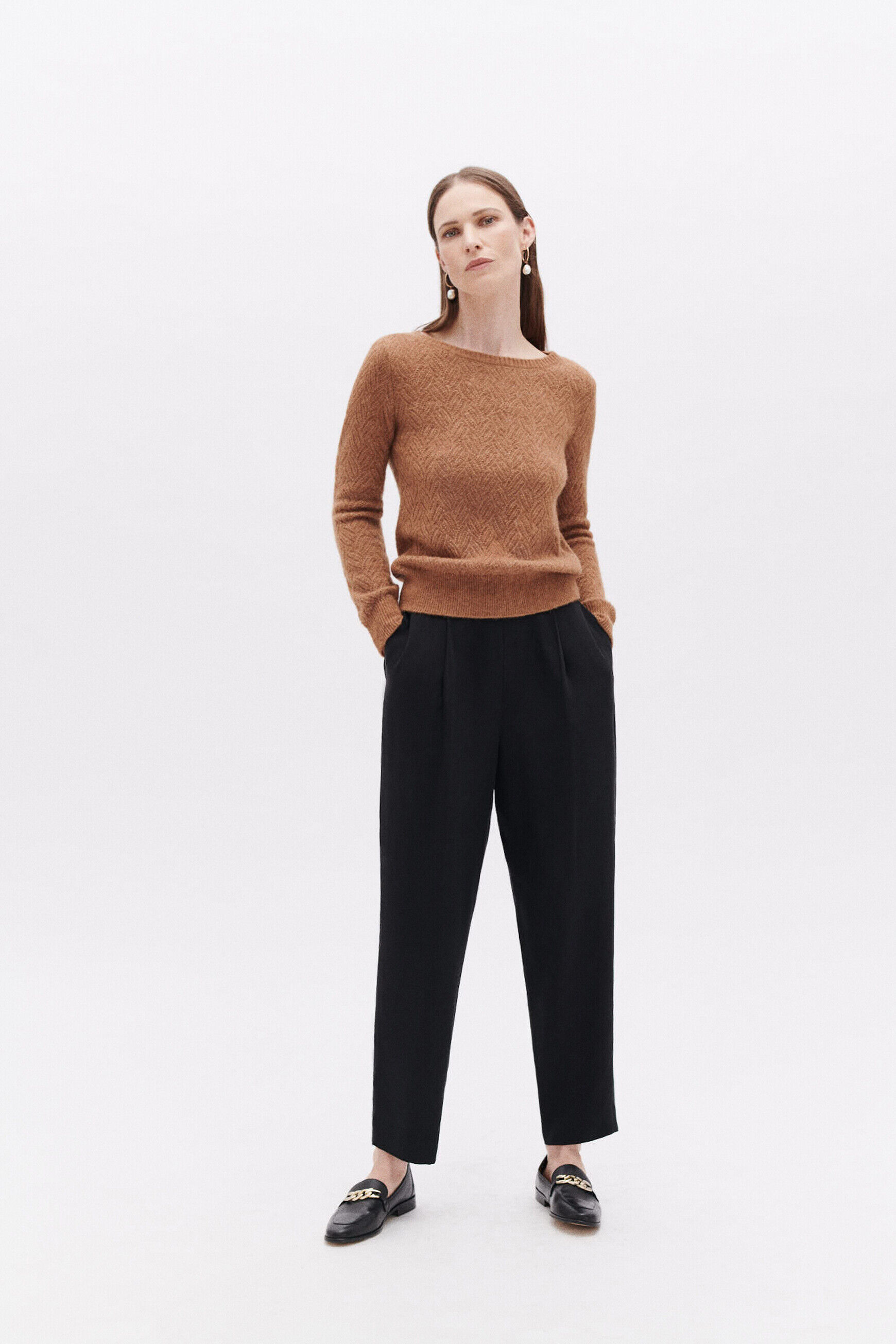 Pull masha camel femme