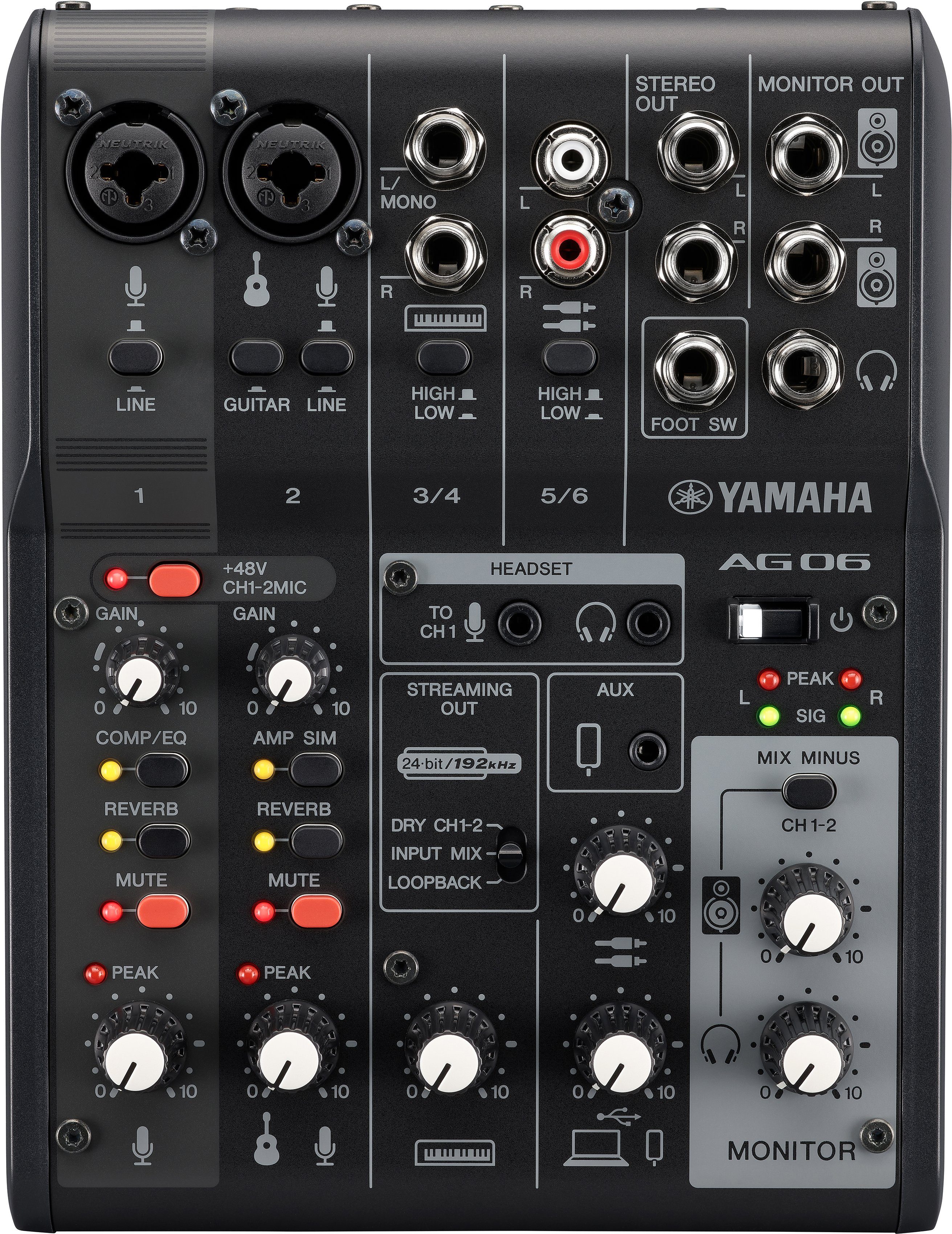 Yamaha Mischpult AG06MK2B, mit neuer AG Controller Software