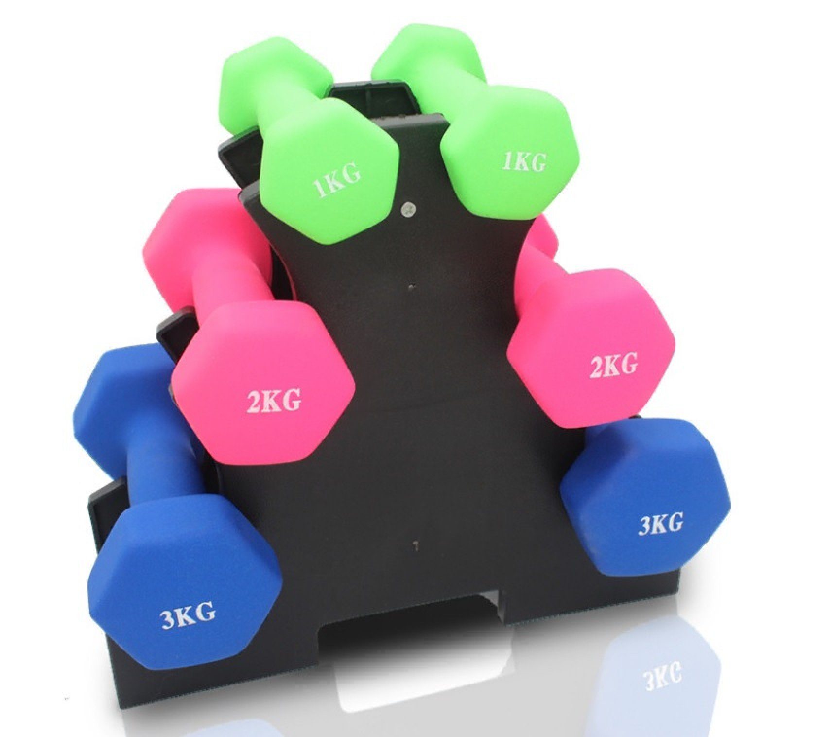 BAYLI Kurzhantel 2er Set Kurzhantelständer [31,5x29x7,5cm ] - Hantelablage - Handgewich